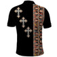 Ethiopia Angels Tilet With Cross Polo Shirt Black Color