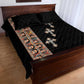 Ethiopia Angels Tilet With Cross Quilt Bed Set Black Color