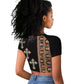 Ethiopia Angels Tilet With Cross Raglan Cropped T shirt Black Color