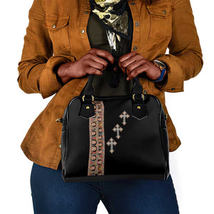 Ethiopia Angels Tilet With Cross Shoulder Handbag Black Color