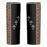 Ethiopia Angels Tilet With Cross Skinny Tumbler Black Color