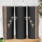 Ethiopia Angels Tilet With Cross Skinny Tumbler Black Color