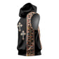 Ethiopia Angels Tilet With Cross Sleeveless Hoodie Black Color - African Pride