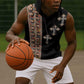 Ethiopia Angels Tilet With Cross Sleeveless Hoodie Black Color - African Pride