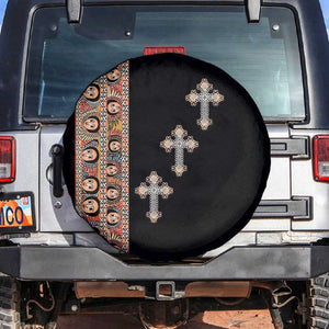 Ethiopia Angels Tilet With Cross Spare Tire Cover Black Color