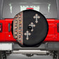 Ethiopia Angels Tilet With Cross Spare Tire Cover Black Color