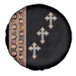 Ethiopia Angels Tilet With Cross Spare Tire Cover Black Color