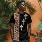 Ethiopia Angels Tilet With Cross T shirt Black Color