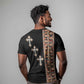 Ethiopia Angels Tilet With Cross T shirt Black Color