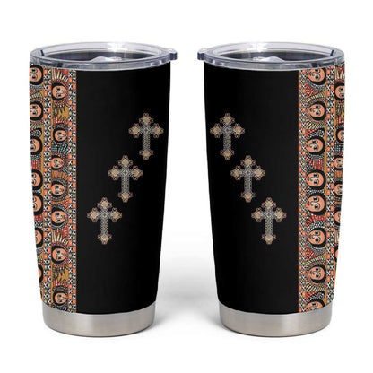 Ethiopia Angels Tilet With Cross Tumbler Cup Black Color