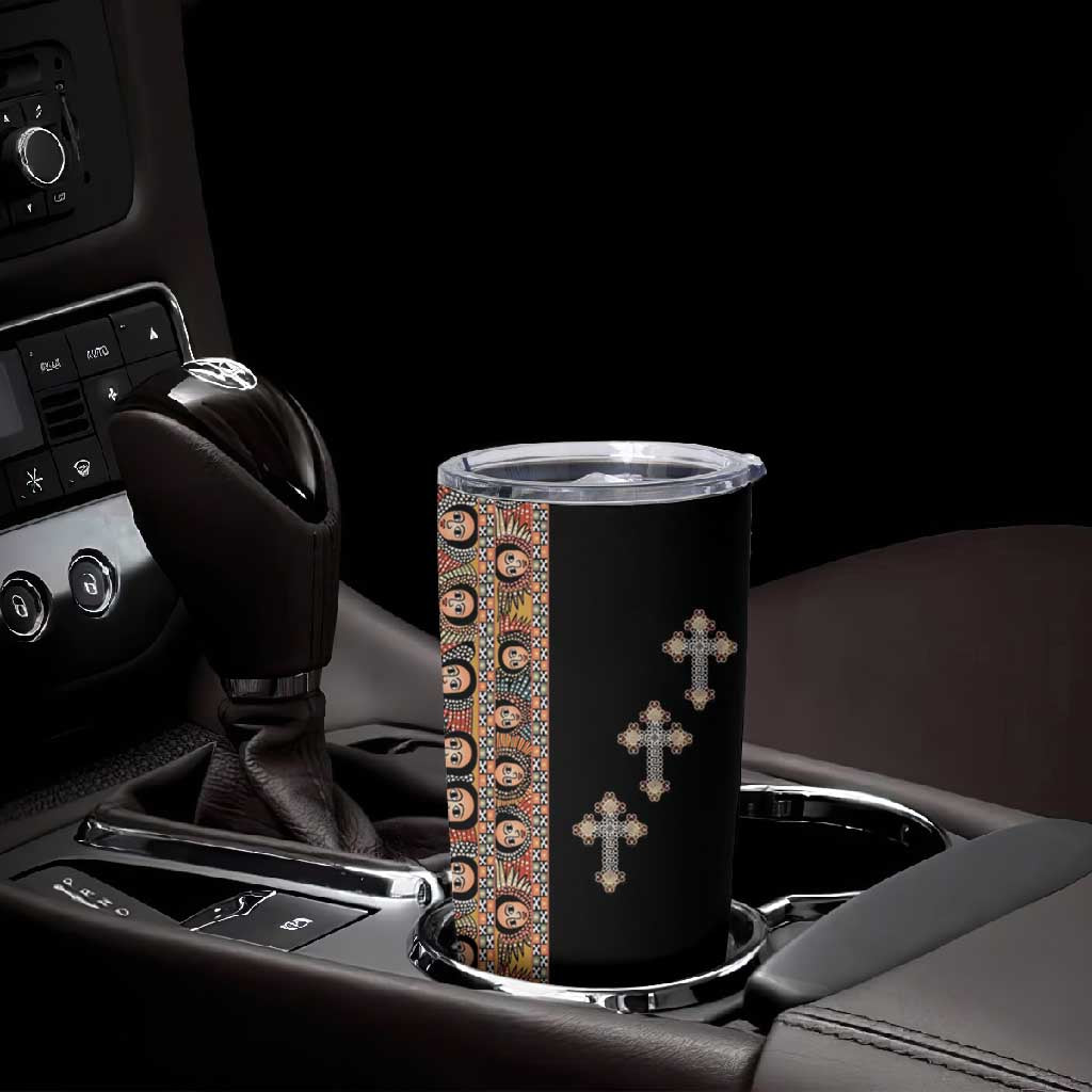 Ethiopia Angels Tilet With Cross Tumbler Cup Black Color