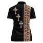 Ethiopia Angels Tilet With Cross Women Polo Shirt Black Color