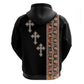 Ethiopia Angels Tilet With Cross Zip Hoodie Black Color