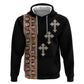 Ethiopia Angels Tilet With Cross Zip Hoodie Black Color