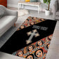 Personalized Ethiopia Area Rug Ethiopian Orthodox Church Angel Black Color