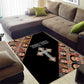 Personalized Ethiopia Area Rug Ethiopian Orthodox Church Angel Black Color