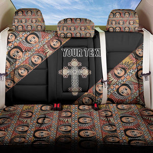Personalized Ethiopia Back Car Seat Cover Ethiopian Orthodox Church Angel Black Color