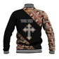 Personalized Ethiopia Baseball Jacket Ethiopian Orthodox Church Angel Black Color