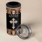 Personalized Ethiopia 4 in 1 Can Cooler Tumbler Ethiopian Orthodox Church Angel Black Color