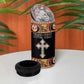 Personalized Ethiopia 4 in 1 Can Cooler Tumbler Ethiopian Orthodox Church Angel Black Color