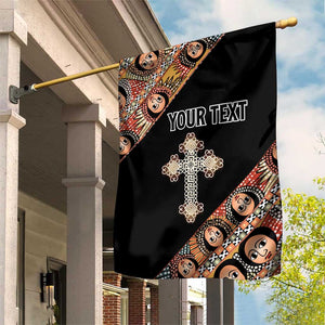 Personalized Ethiopia Garden Flag Ethiopian Orthodox Church Angel Black Color