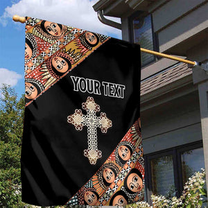 Personalized Ethiopia Garden Flag Ethiopian Orthodox Church Angel Black Color