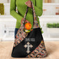 Personalized Ethiopia Grocery Bag Ethiopian Orthodox Church Angel Black Color