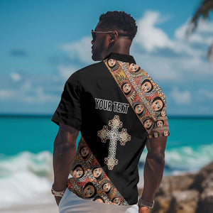 Personalized Ethiopia Hawaiian Shirt Ethiopian Orthodox Church Angel Black Color