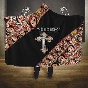 Personalized Ethiopia Hooded Blanket Ethiopian Orthodox Church Angel Black Color