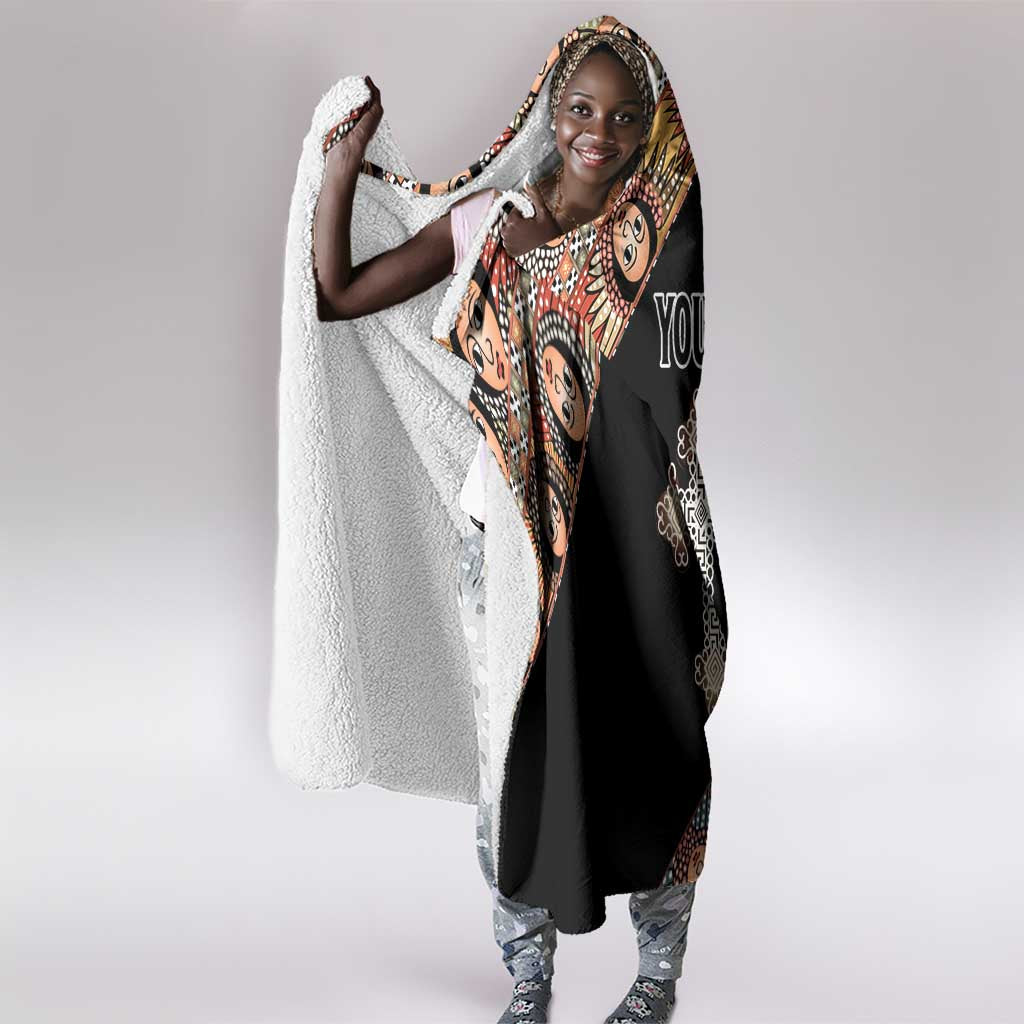 Personalized Ethiopia Hooded Blanket Ethiopian Orthodox Church Angel Black Color