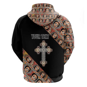 Personalized Ethiopia Hoodie Ethiopian Orthodox Church Angel Black Color