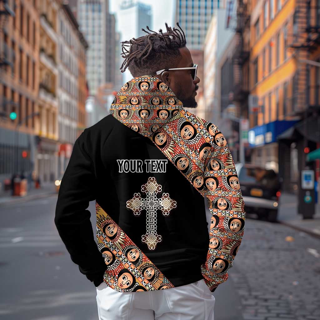 Personalized Ethiopia Hoodie Ethiopian Orthodox Church Angel Black Color