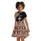 Personalized Ethiopia Kid Short Sleeve Dress Ethiopian Orthodox Church Angel Black Color