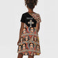 Personalized Ethiopia Kid Short Sleeve Dress Ethiopian Orthodox Church Angel Black Color