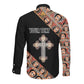 Personalized Ethiopia Long Sleeve Button Shirt Ethiopian Orthodox Church Angel Black Color