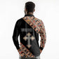 Personalized Ethiopia Long Sleeve Polo Shirt Ethiopian Orthodox Church Angel Black Color