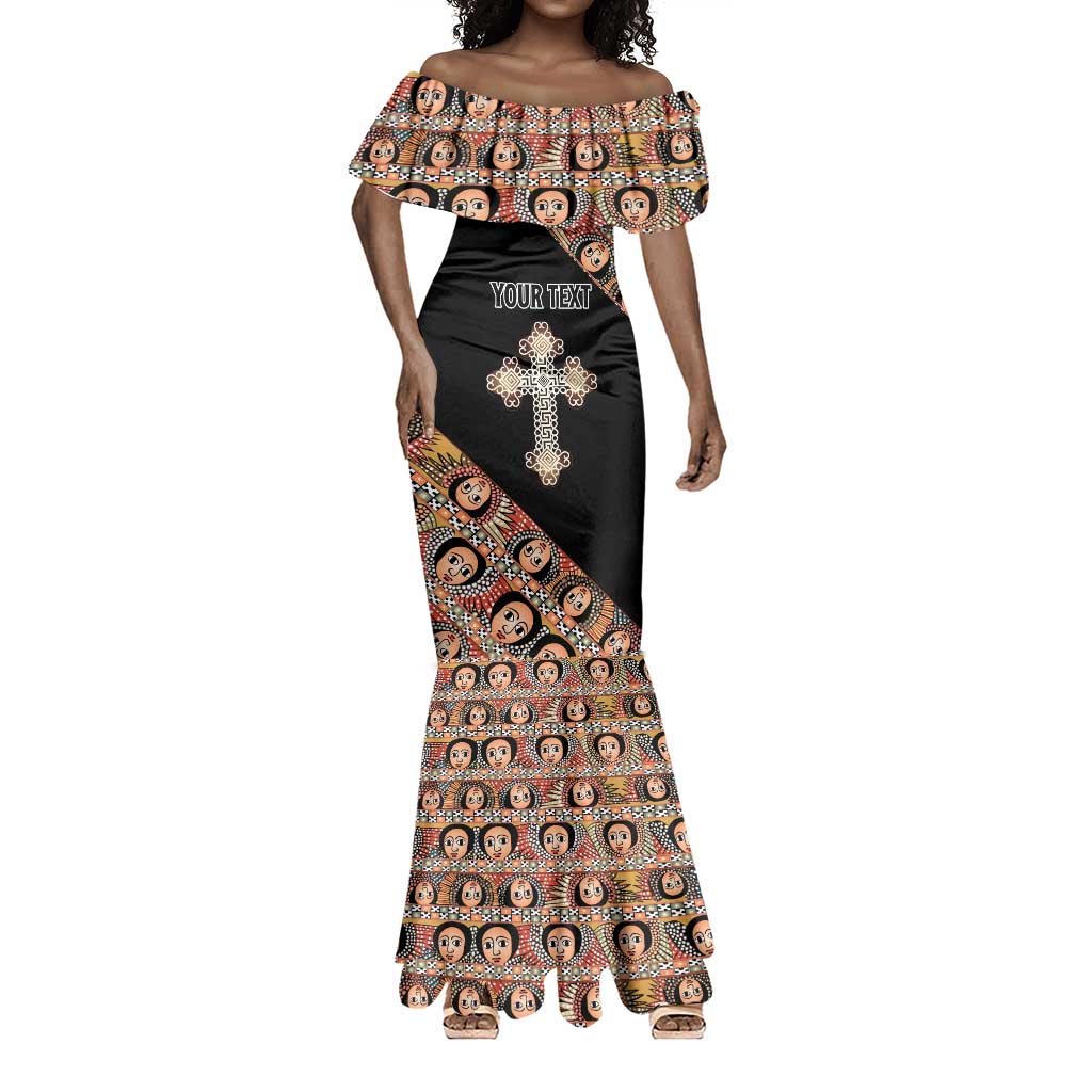 Personalized Ethiopia Mermaid Dress Ethiopian Orthodox Church Angel Black Color