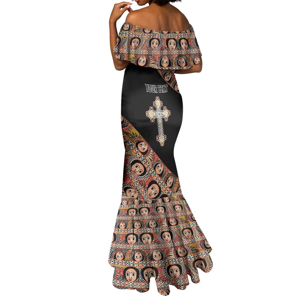 Personalized Ethiopia Mermaid Dress Ethiopian Orthodox Church Angel Black Color