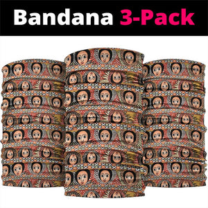 Ethiopia Neck Gaiter Ethiopian Orthodox Church Angel Black Color - African Pride