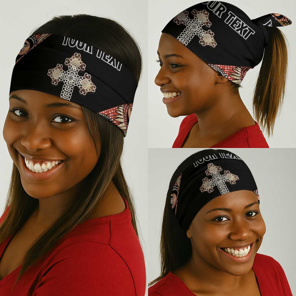 Personalized Ethiopia Neck Gaiter Ethiopian Orthodox Church Angel Black Color LT15