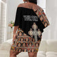Personalized Ethiopia Off Shoulder Short Dress Ethiopian Orthodox Church Angel Black Color