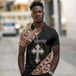 Personalized Ethiopia Polo Shirt Ethiopian Orthodox Church Angel Black Color