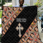 Personalized Ethiopia Quilt Ethiopian Orthodox Church Angel Black Color