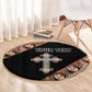 Personalized Ethiopia Round Carpet Ethiopian Orthodox Church Angel Black Color