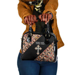 Personalized Ethiopia Shoulder Handbag Ethiopian Orthodox Church Angel Black Color