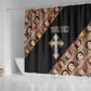 Personalized Ethiopia Shower Curtain Ethiopian Orthodox Church Angel Black Color
