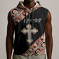 Personalized Ethiopia Sleeveless Zip Hoodie Ethiopian Orthodox Church Angel Black Color - African Pride