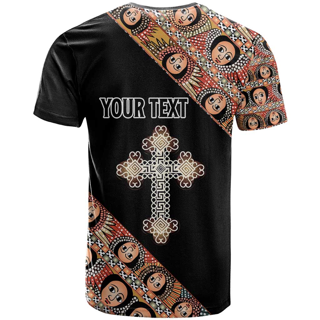 Personalized Ethiopia T shirt Ethiopian Orthodox Church Angel Black Color