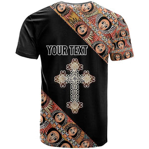 Personalized Ethiopia T shirt Ethiopian Orthodox Church Angel Black Color