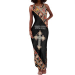 Personalized Ethiopia Tank Maxi Dress Ethiopian Orthodox Church Angel Black Color